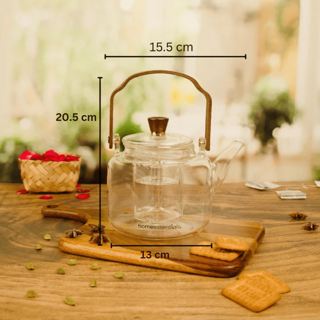 Multi-Functional Glass Teapot for Brewing and Steaming With Handle (1000ml)