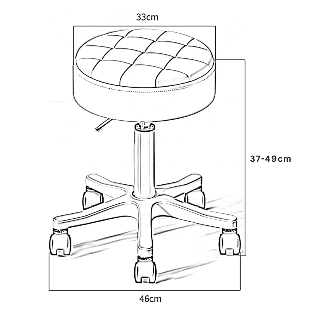Rolling 360° Adjustable Stool with Wheels
