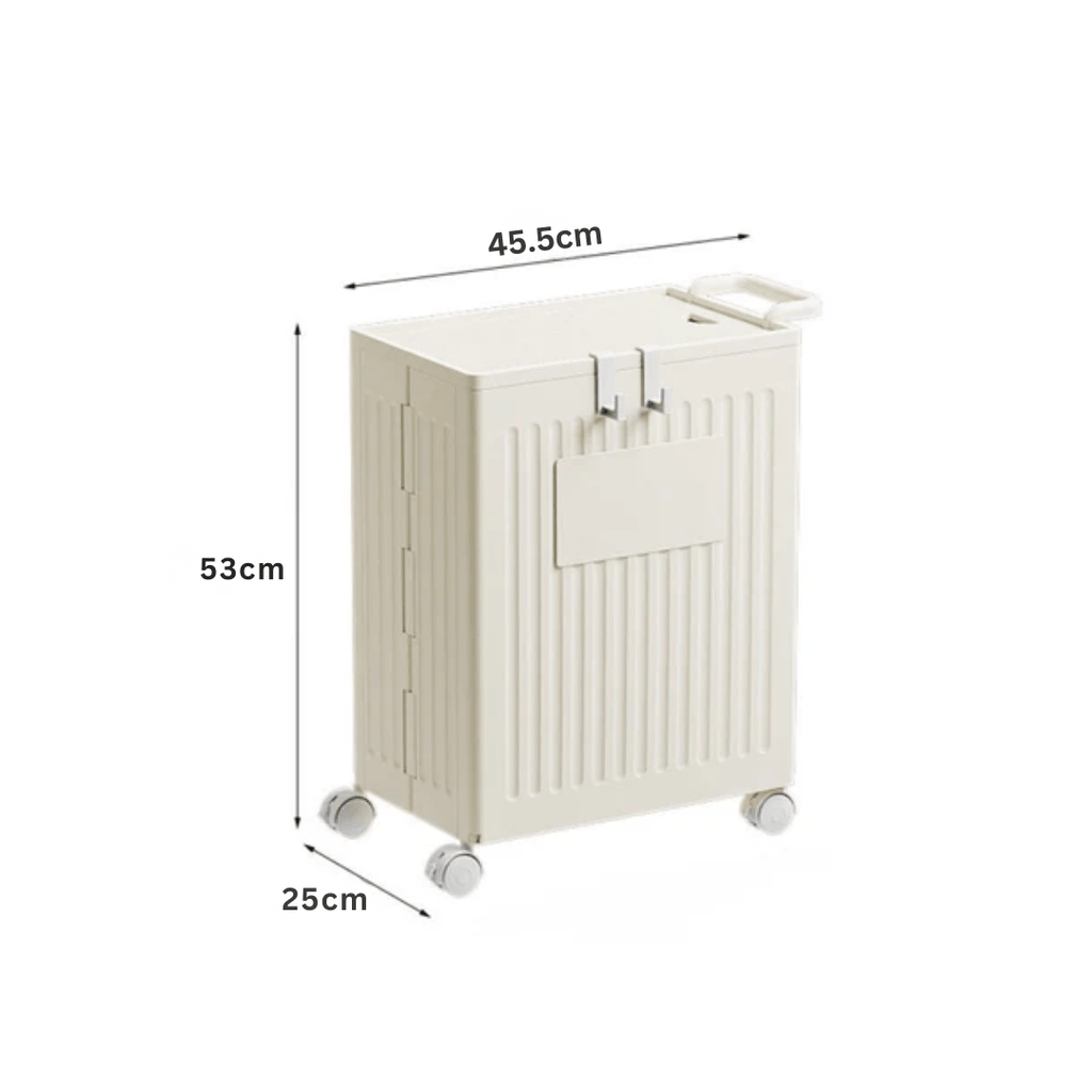 Multi-Purpose Foldable Storage Organizer Basket with Wheels