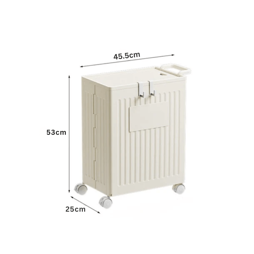 Multi-Purpose Foldable Storage Organizer Basket with Wheels