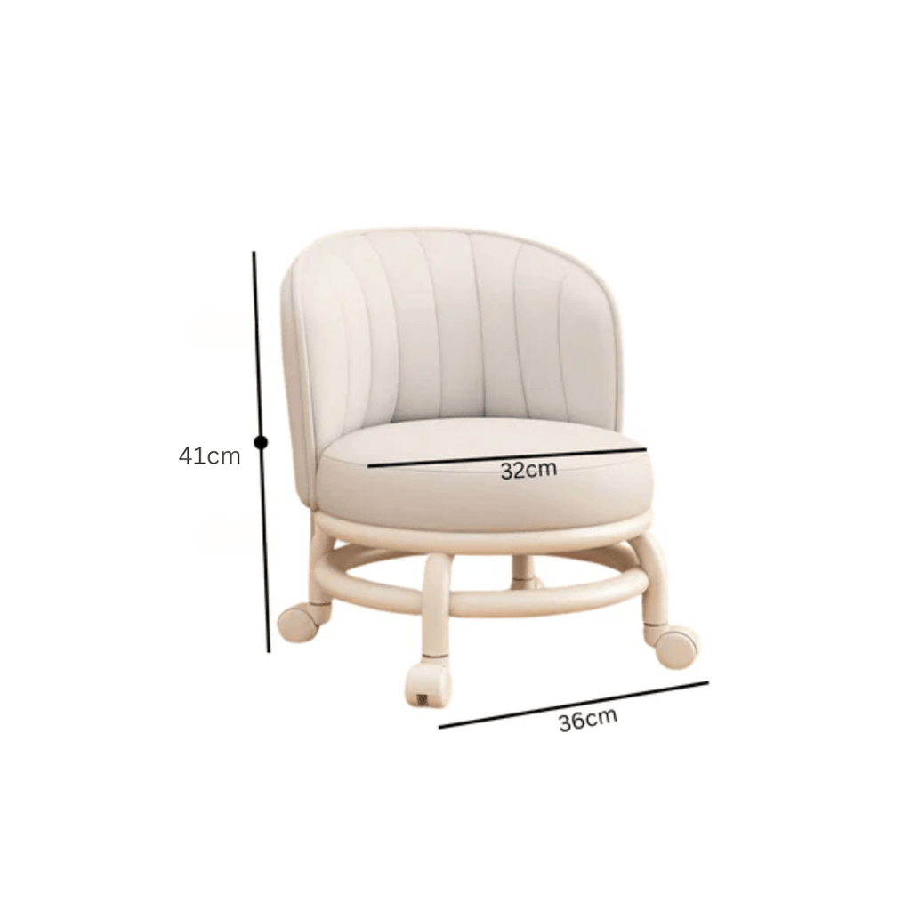Multi-Functional Portable steel frame Round Stool With Wheels