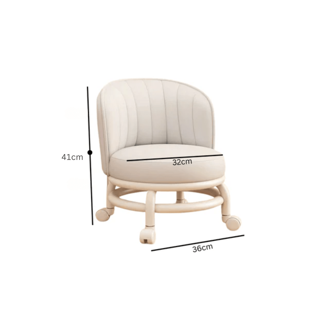 Multi-Functional Portable steel frame Round Stool With Wheels