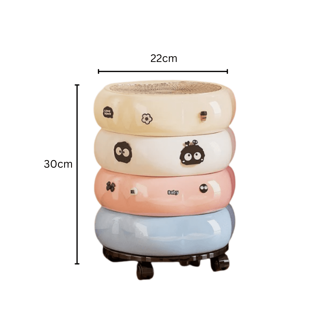 Premium Trash Can with Lid and Wheel (35cm)