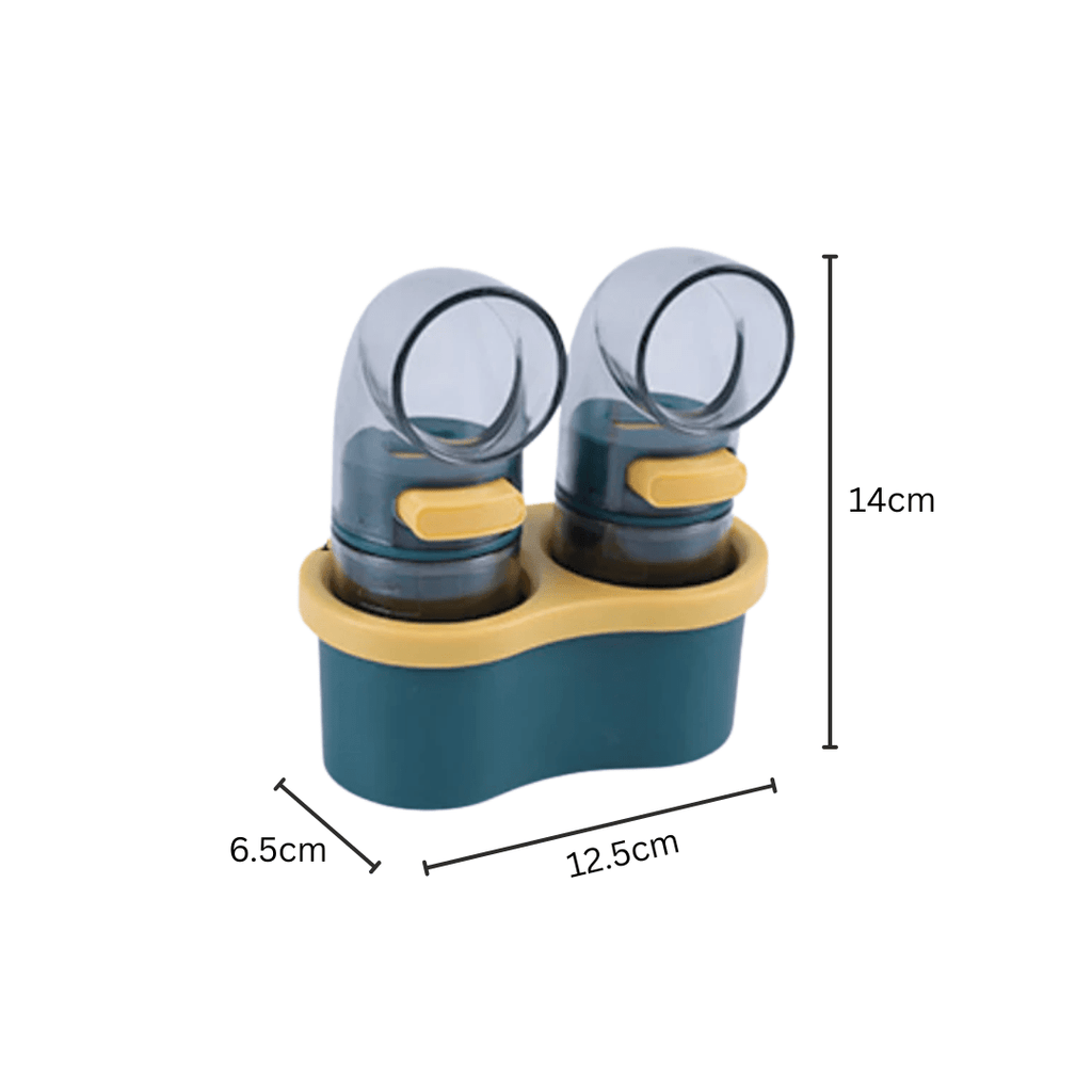 Transparent Plastic Seasoning Jar with Press Button Salt Dispenser