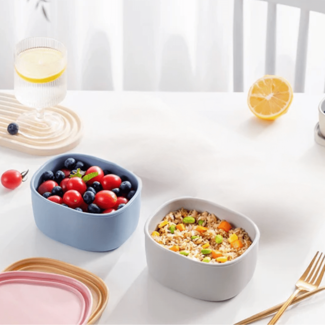 Multi-Use Silicone Food Storage Container with Lid for Daily Storage