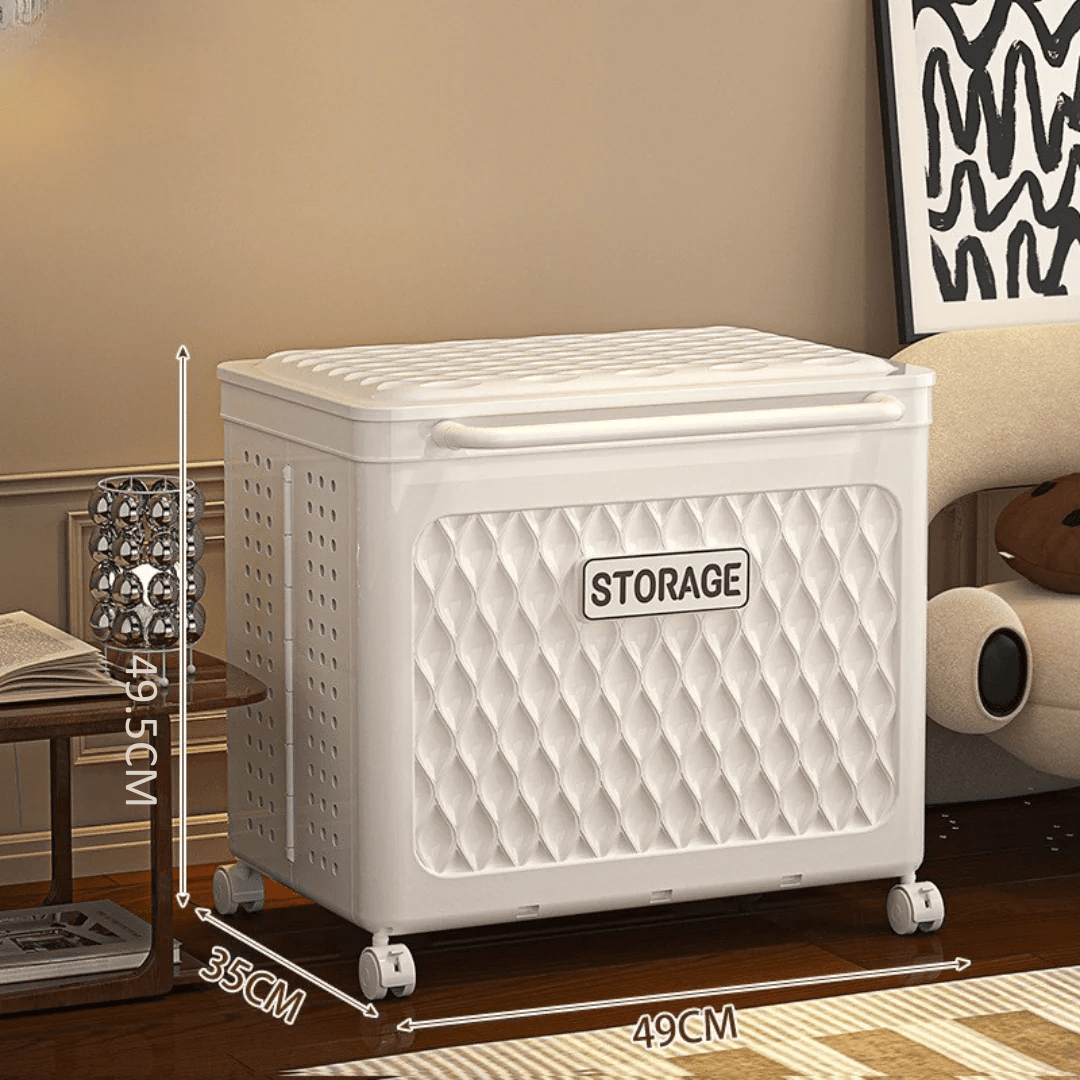 Multi-Purpose Folding Divider Storage Basket with Wheels
