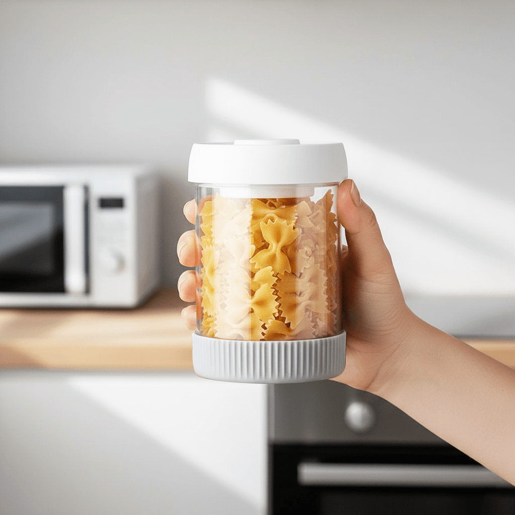 Premium Microwave Safe Borosilicate Glass Canister with Vacuum Lid