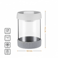 Premium Microwave Safe Borosilicate Glass Canister with Vacuum Lid