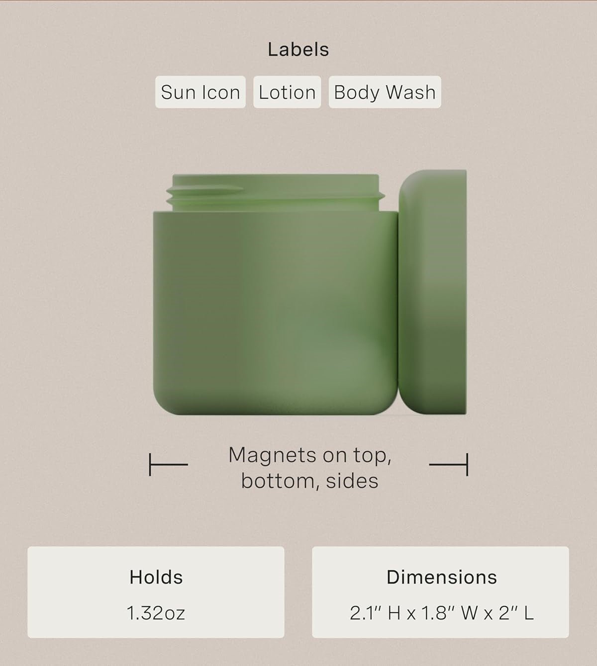 Leakproof Magnetic Travel Container Set