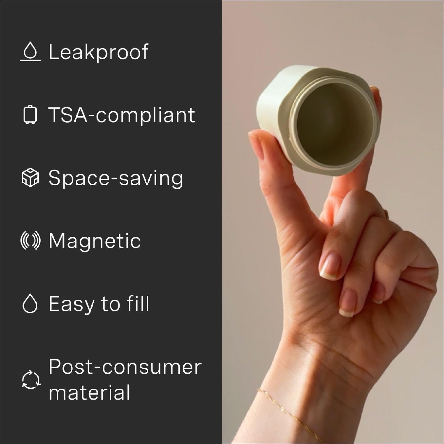 Leakproof Magnetic Travel Container Set