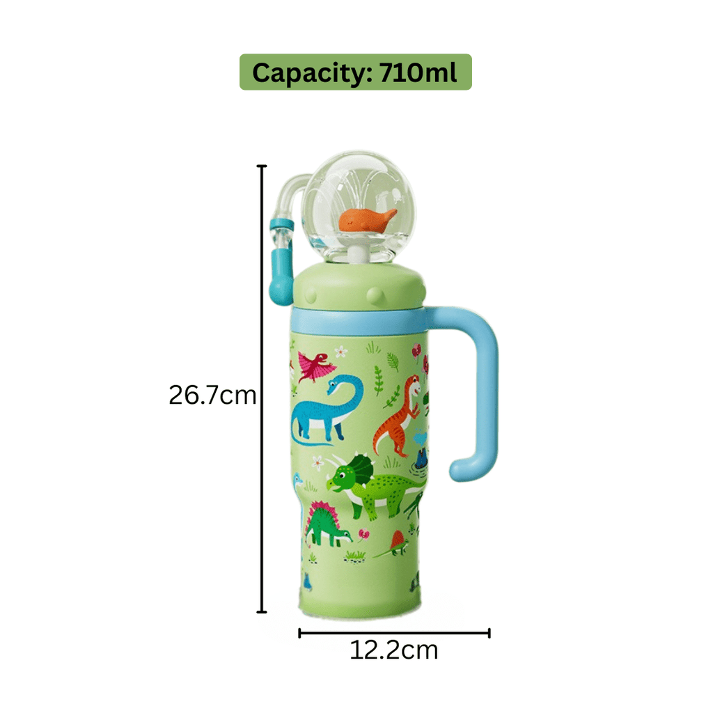 Playful Spray Water Bottle with Dual Lids