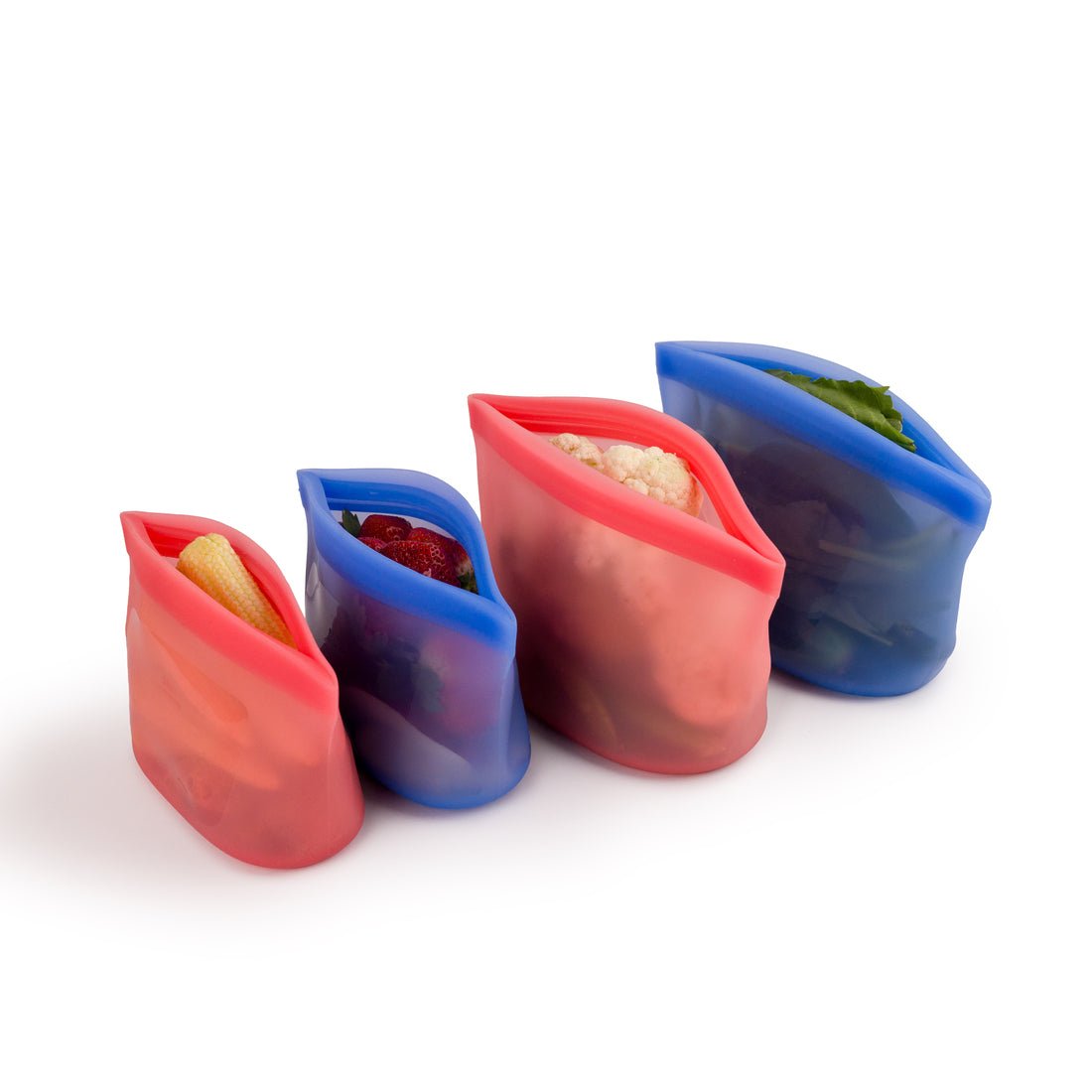 Reusable Silicone Food Storage Bags with Leakproof Airtight Seal