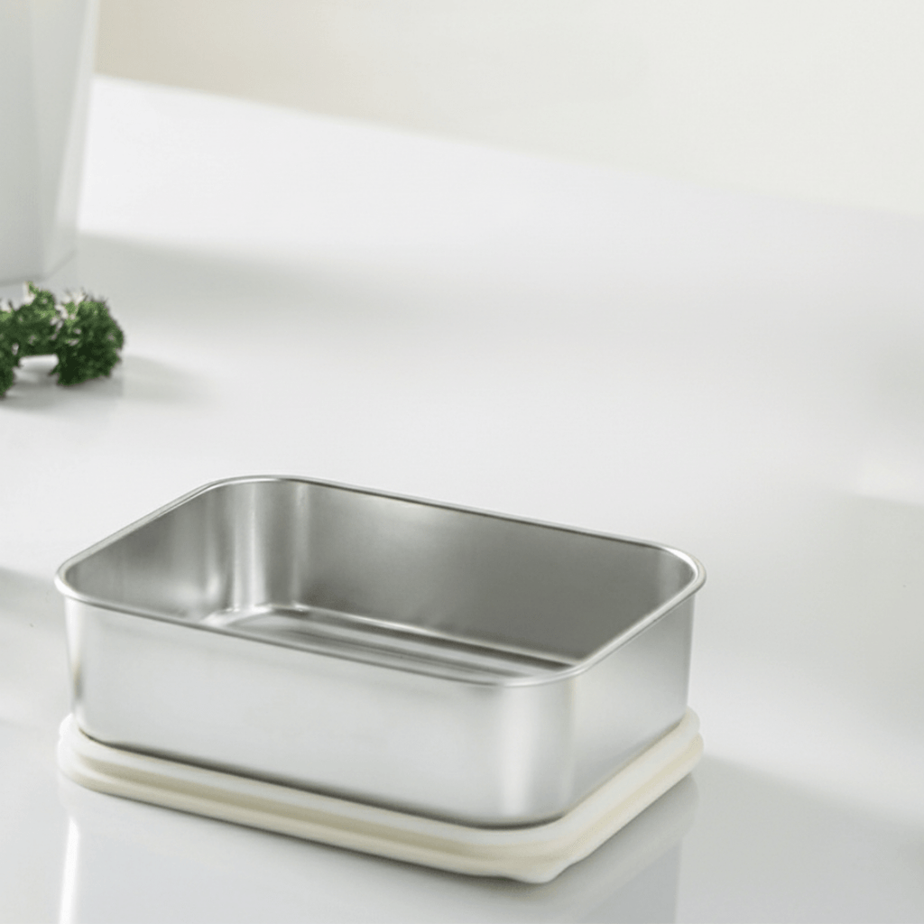 Stainless Steel Multi-Use Storage Box with Lid (0.7L)