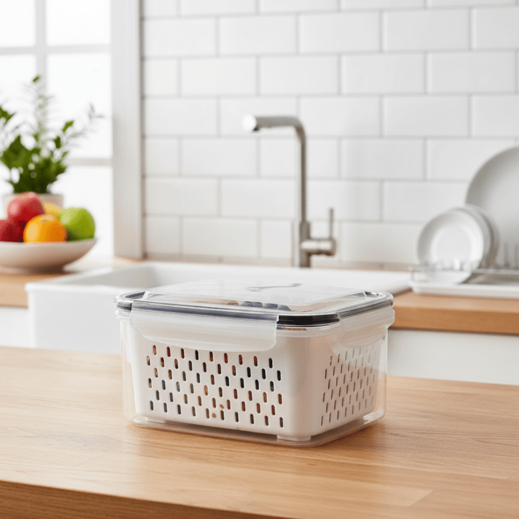 Multifunctional Plastic Sealed Rectangular 1700ml Storage Box(Pack of 2)