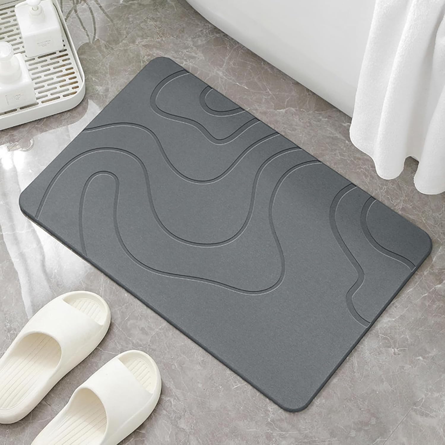 Diatomaceous Non-Slip Quick-Dry Stone Bath Mat
