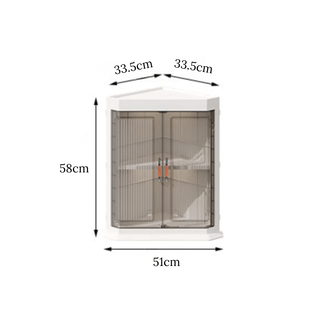 Multifunctional Plastic Triangle Corner Storage Cabinet