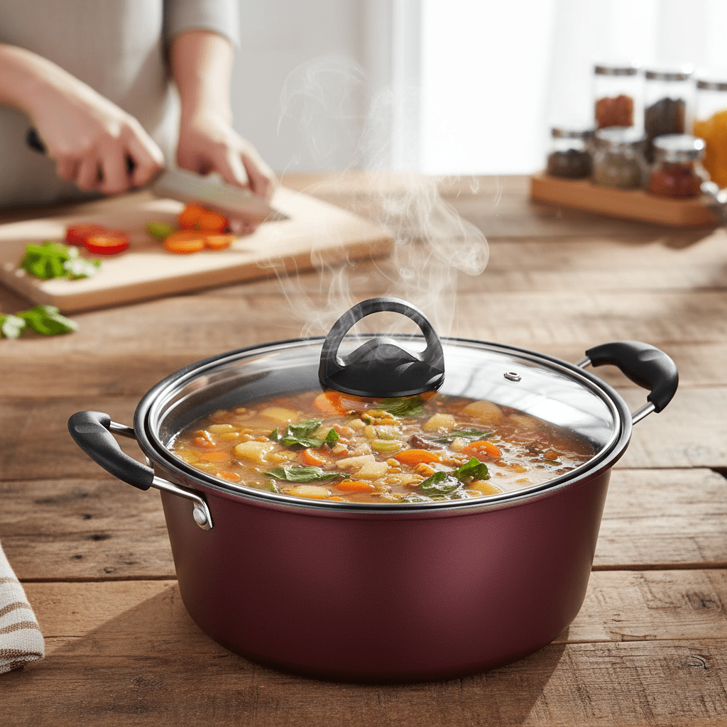 Non Stick Aluminum Cookware Set with Glass Lid (Set of 3)