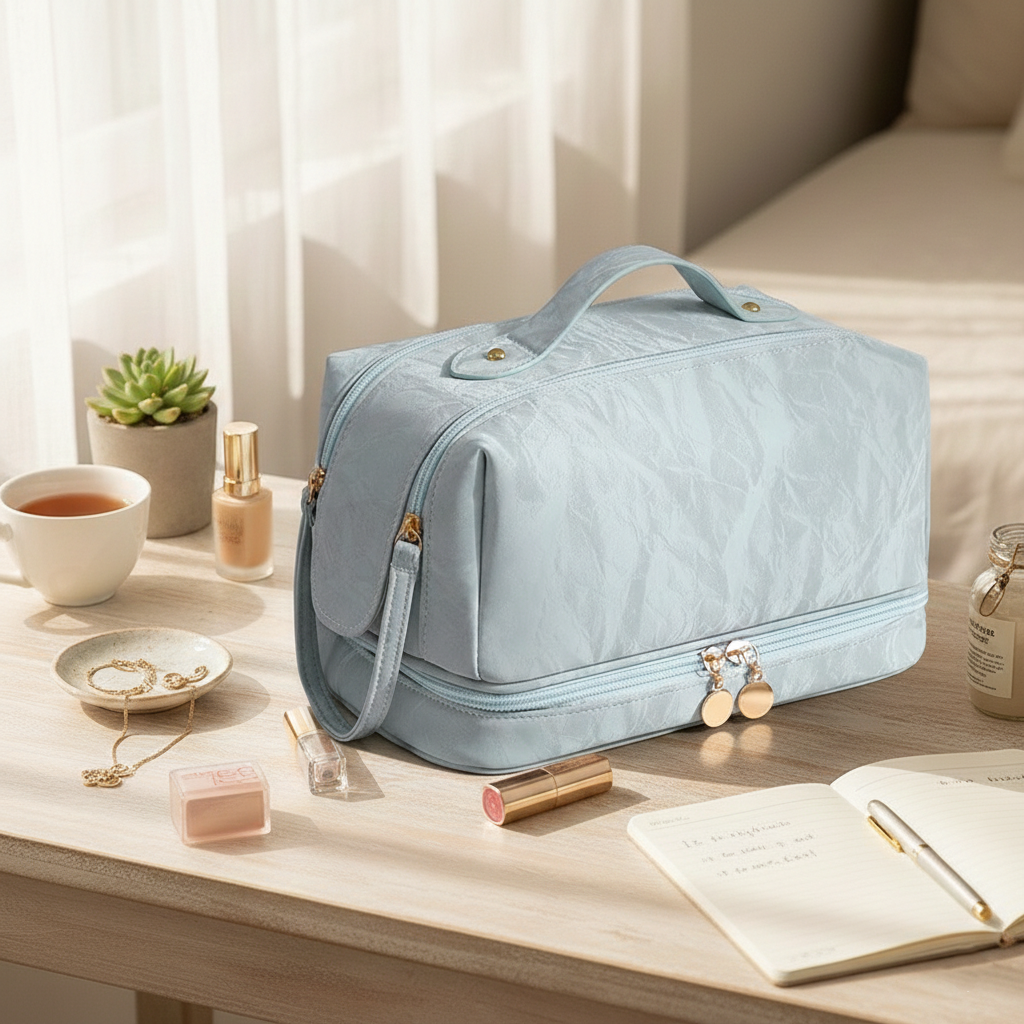 Premium PU Leather Cosmetic Storage Case