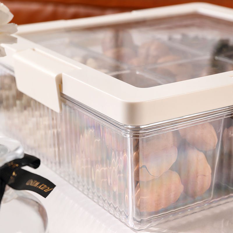 Multi-Purpose 6 Grid Snack & Candy Storage Container Box (27cm)