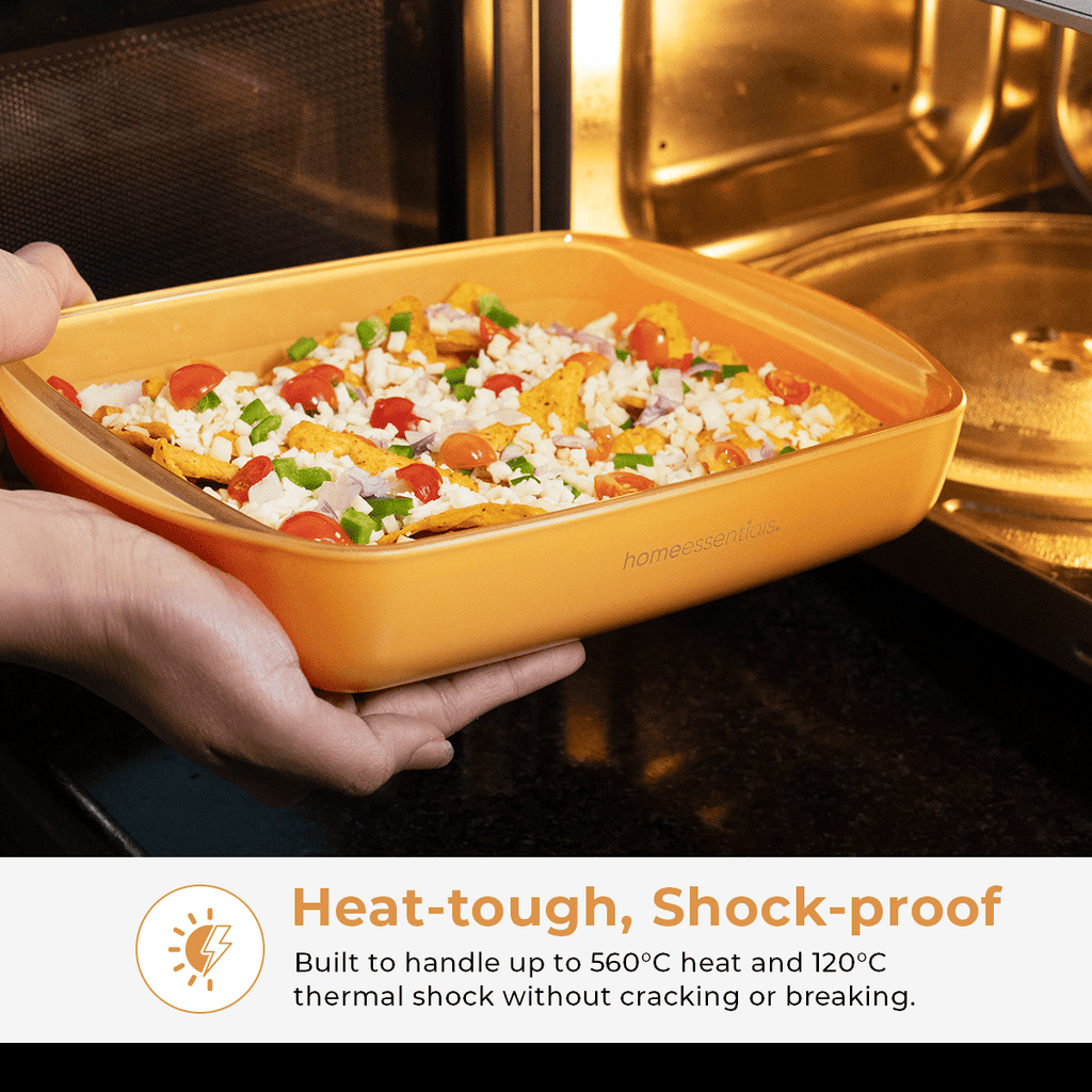 Yellow Rectangular Non-Stick Baking Dish