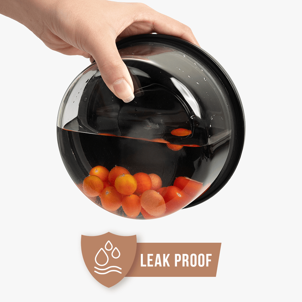 Round Vacuum Glass Storage Container with Date Tracker Lid(850ml)