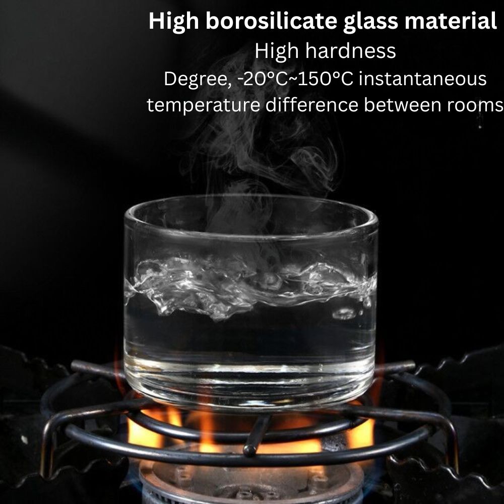 Heat-Resistant Glass Custard Bowl with Lid (150ml)