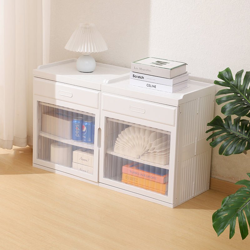 Space-Saving PP Plastic Design Multipurpose Cabinet – Instant Foldable Storage (88cm)