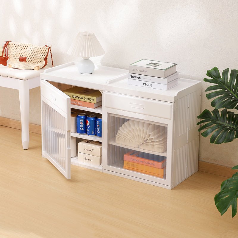 Space-Saving PP Plastic Design Multipurpose Cabinet – Instant Foldable Storage (88cm)