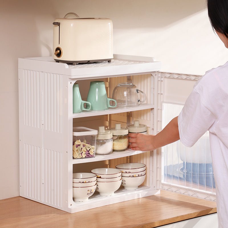 Space-Saving PP Plastic Design Multipurpose Cabinet – Instant Foldable Storage (88cm)