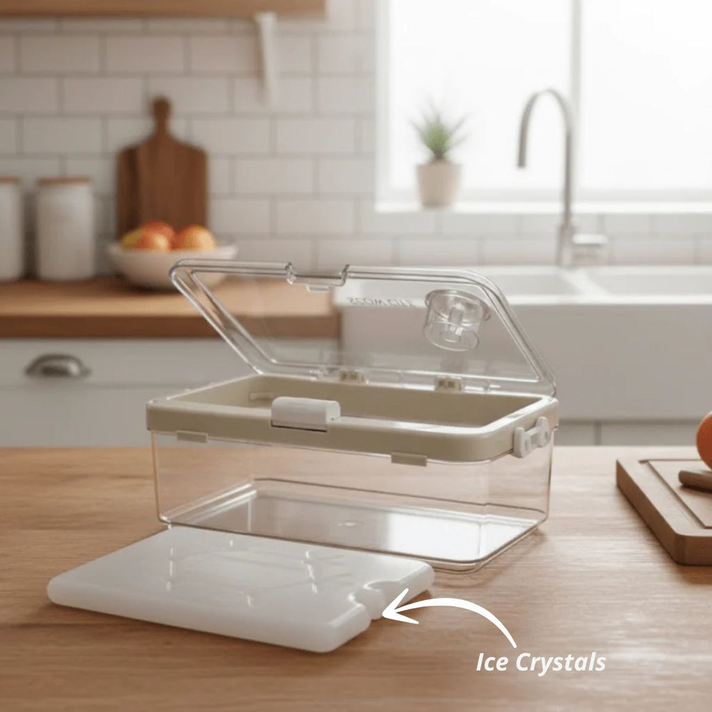 Multi-Purpose Portable Leak-Proof Sealing Crisper Box with Ice Crystals