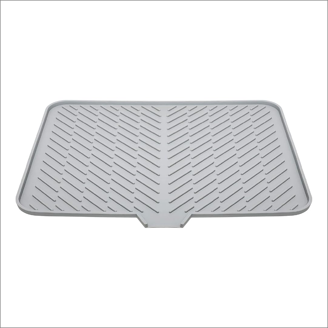 Kitchen Countertop Drying Mat with Drain Lip