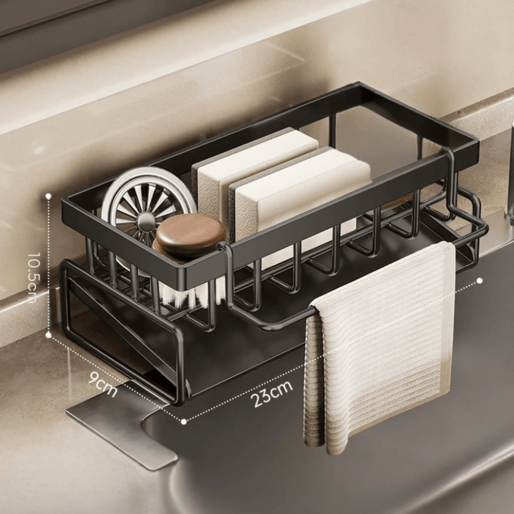 Multi-Functional Carbon Steel Storage Rack with Drain & Rod