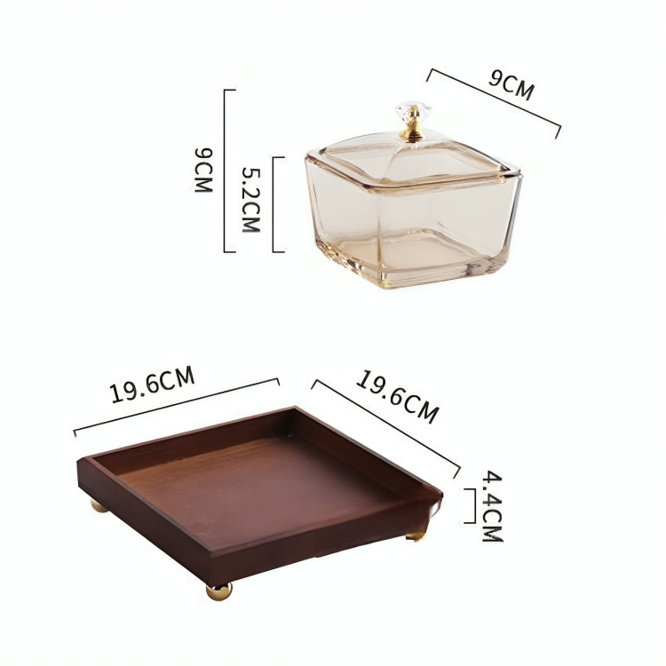 Crystal Clear Snack Plate Organizer (4-BOXES TRAY)