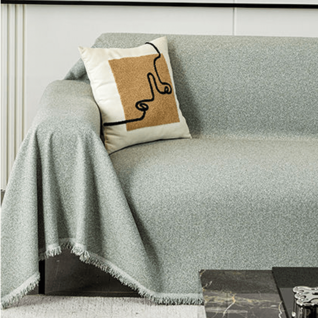 Light Green Elegance Chenille Sofa Cover