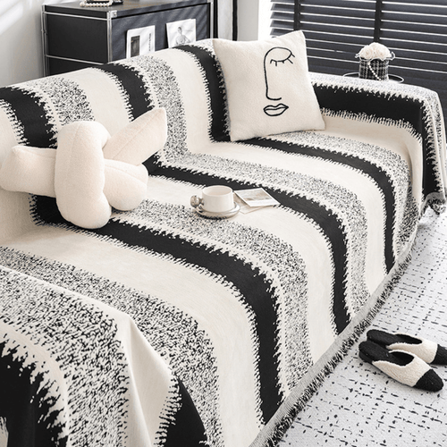 Elegance Chenille Sofa Cover :[EM-SC-10] (Black)