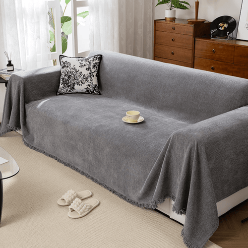 Elegance Chenille Sofa Cover :[EM-SC-13] (Grey)