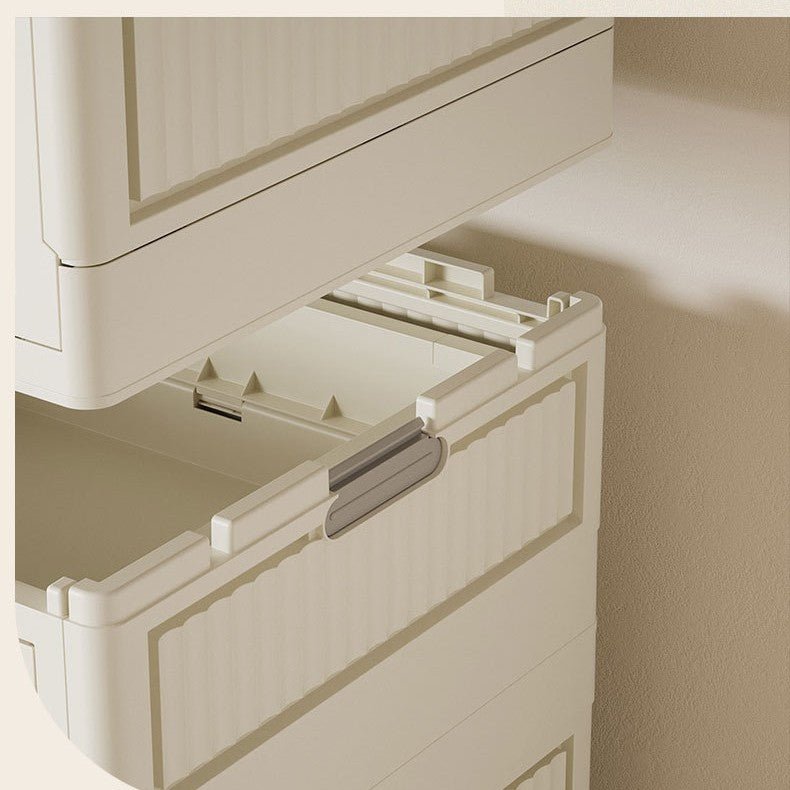 Foldable Storage Wardrobe with 1 Cabinet & 2 Drawers