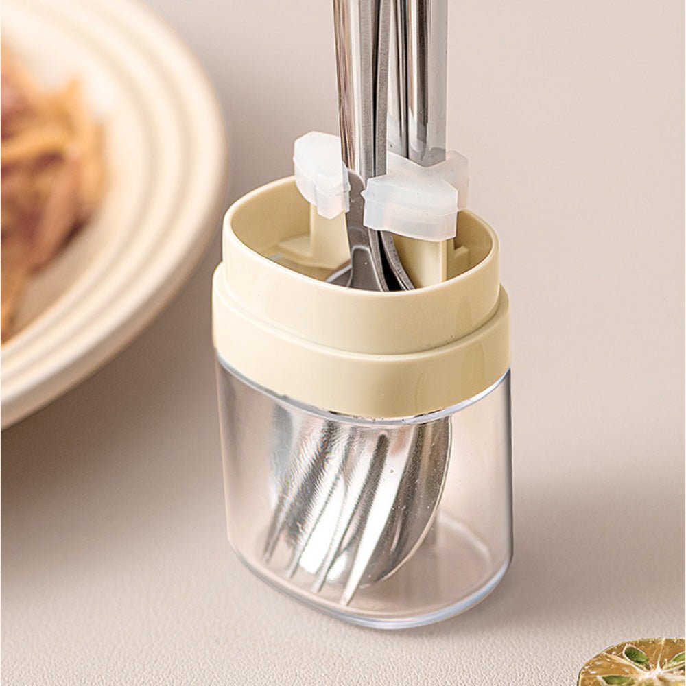 Portable Stainless Steel Spoon Chopsticks Fork Cutlery Set with Case