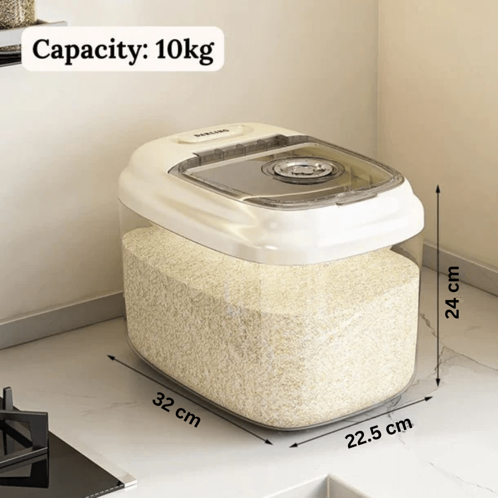 Multipurpose Rice Food Storage Container with Airtight Sealing Lid(10Kg)