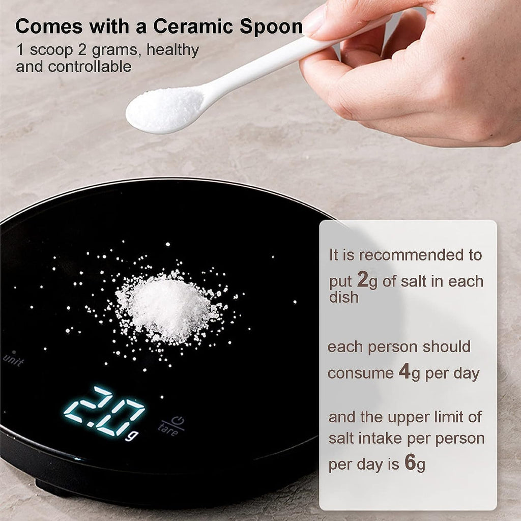 Moisture-Proof Sealed Scoop Square Seasoning Jar With Lid and Spoon