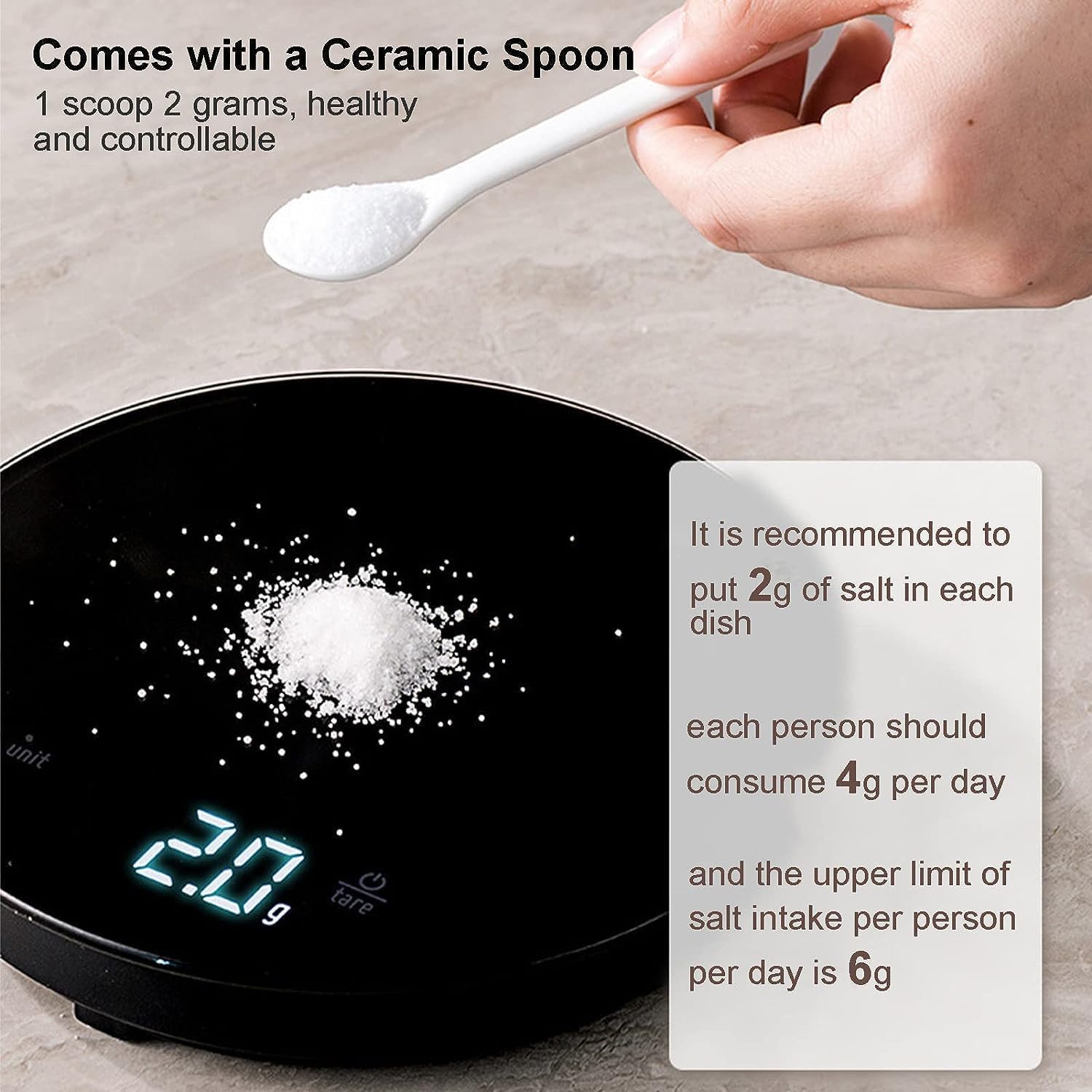 Moisture-Proof Sealed Scoop Square Seasoning Jar With Lid and Spoon
