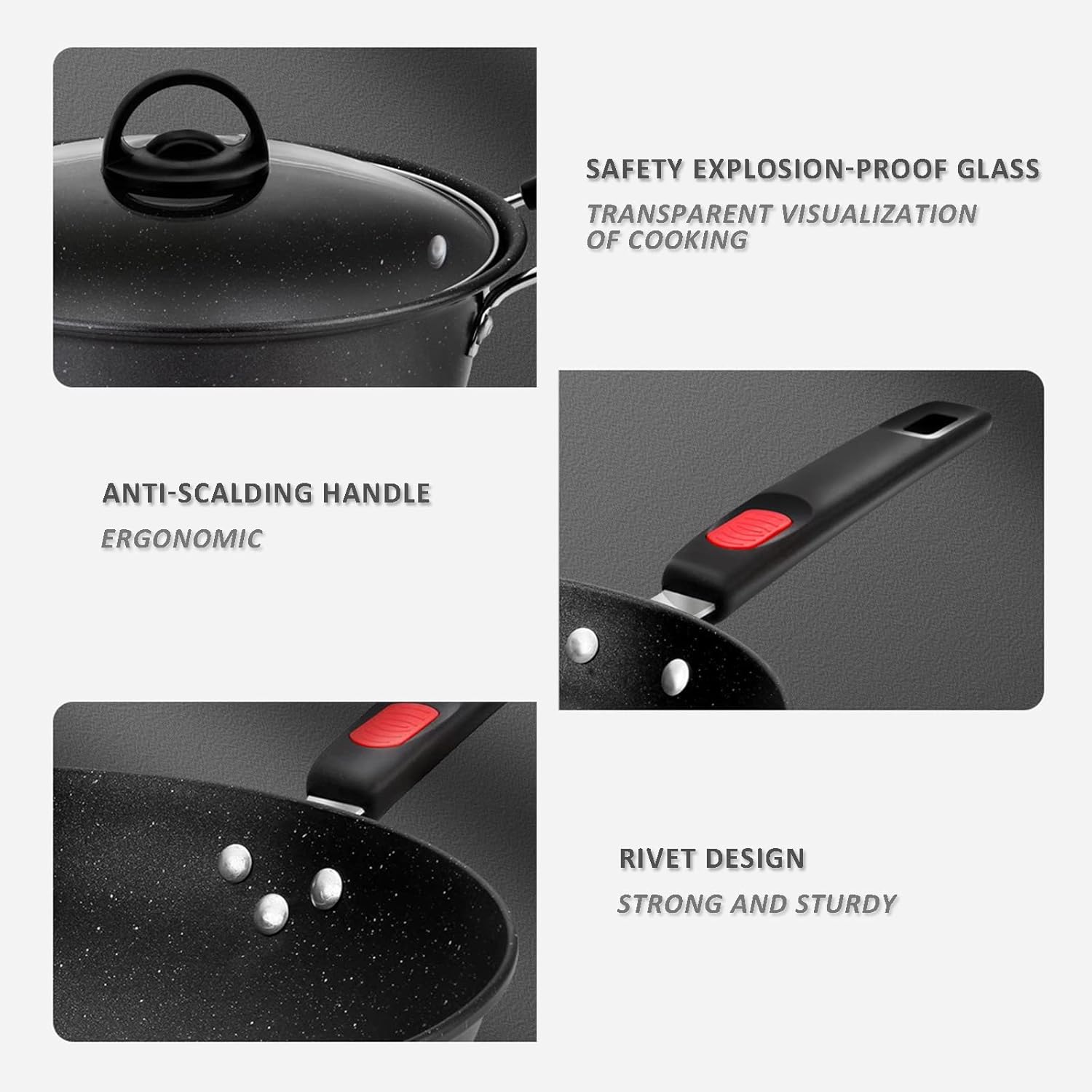 Multi-Function Maifan Non Stick Home Cookware Set (Set of 3)