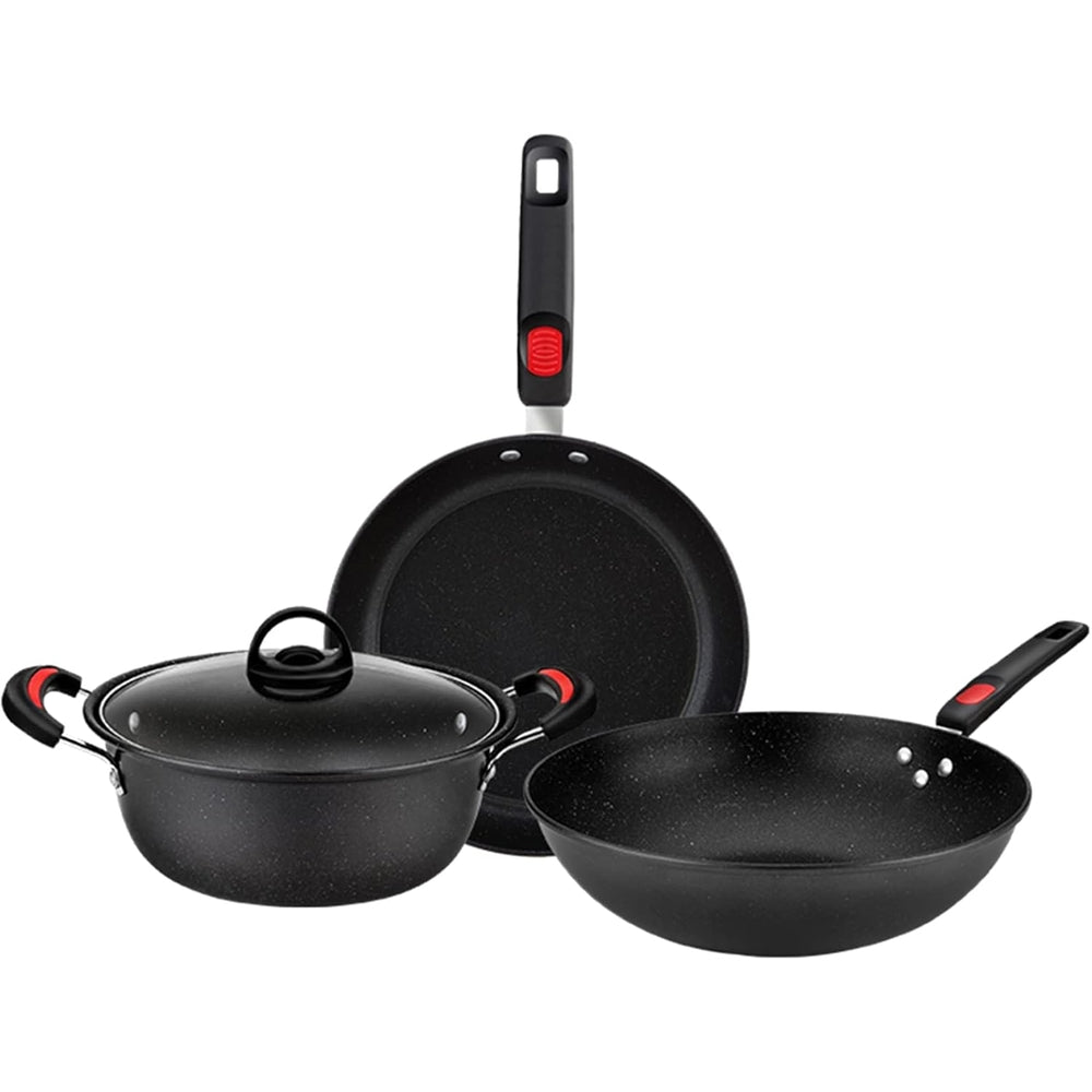 Multi-Function Maifan Non Stick Home Cookware Set (Set of 3)
