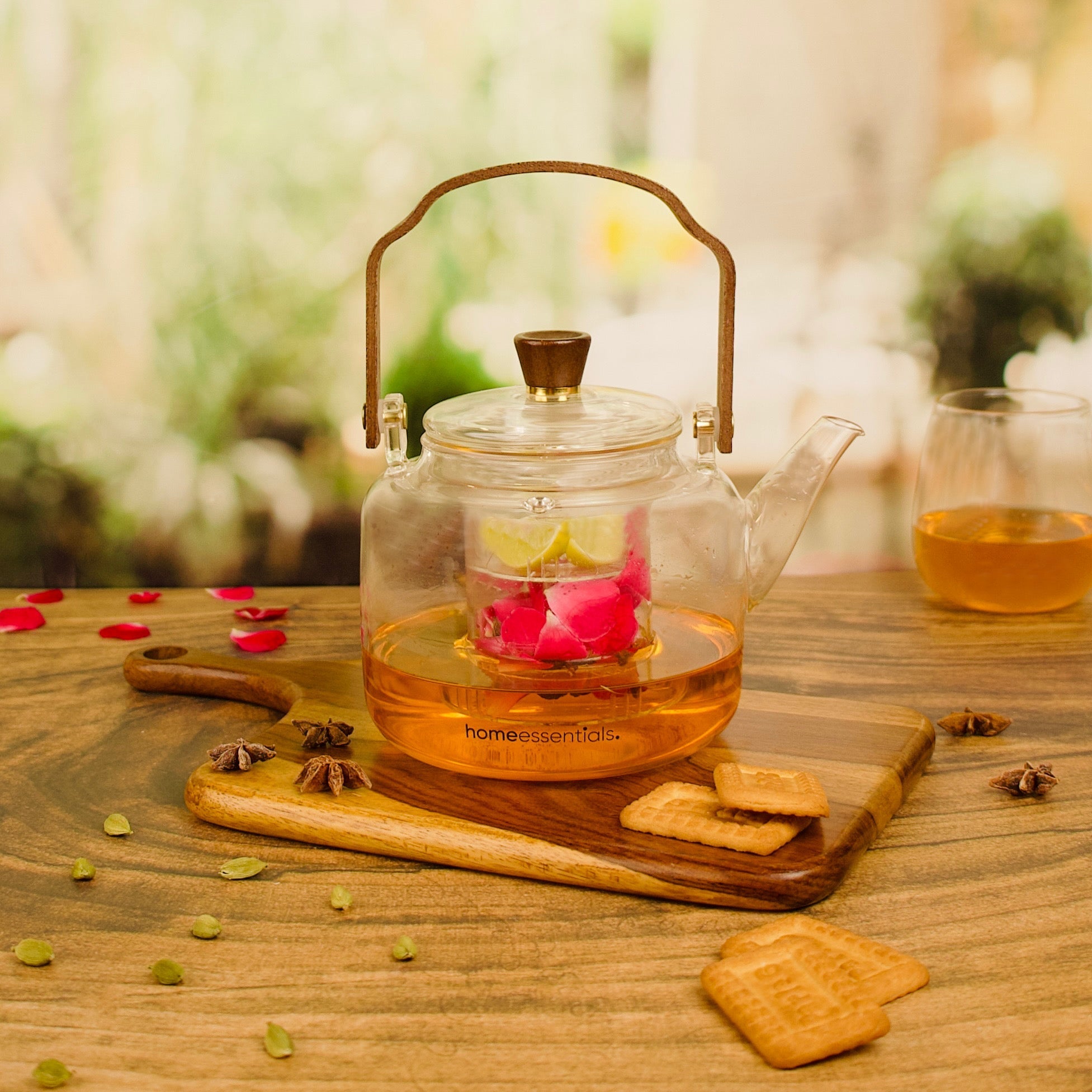 Multi-Functional Glass Teapot for Brewing and Steaming With Handle (1000ml)