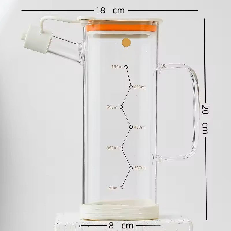 Multi-Functional Oil Glass Dispenser with Silicone Guard