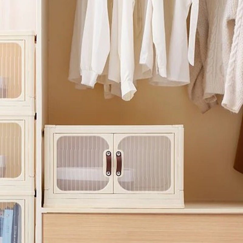 Multi-Layer Plastic Storage Cabinet with Lid & Wheels