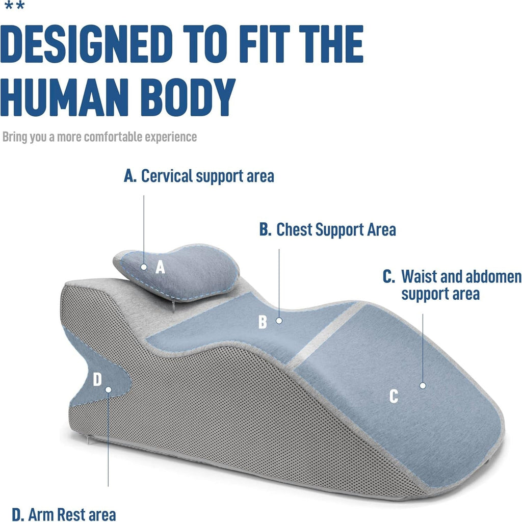 Multi-Position Memory Foam Ergonomic Face Down Pillow