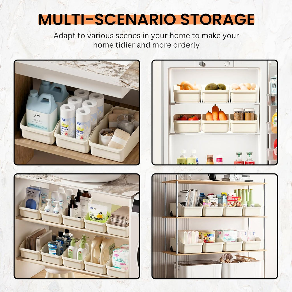 Multi-Purpose Compact Organizer Bin with Wheels Pack of 2