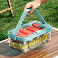 Multi-Purpose Portable Leak-Proof Sealing Crisper Box with Ice Crystals (Blue)