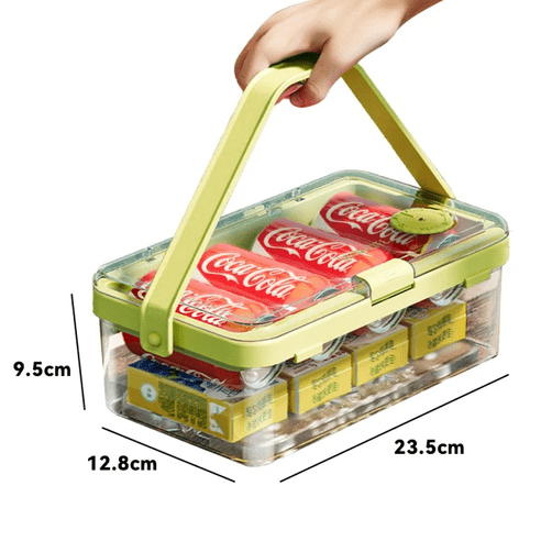 Multi-Purpose Portable Leak-Proof Sealing Crisper Box with Ice Crystals (Green)